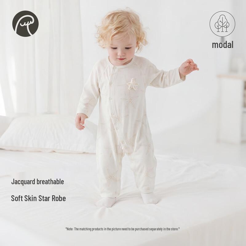 Guaiqi Bear Infant Modal Thin Long Sleeve Romper
