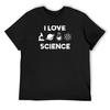 I Love Science Minimal Design T-Shirt Funny Costumes Summer Top Vintage T Shirts Luxury T-shirt Funny T Shirts Men