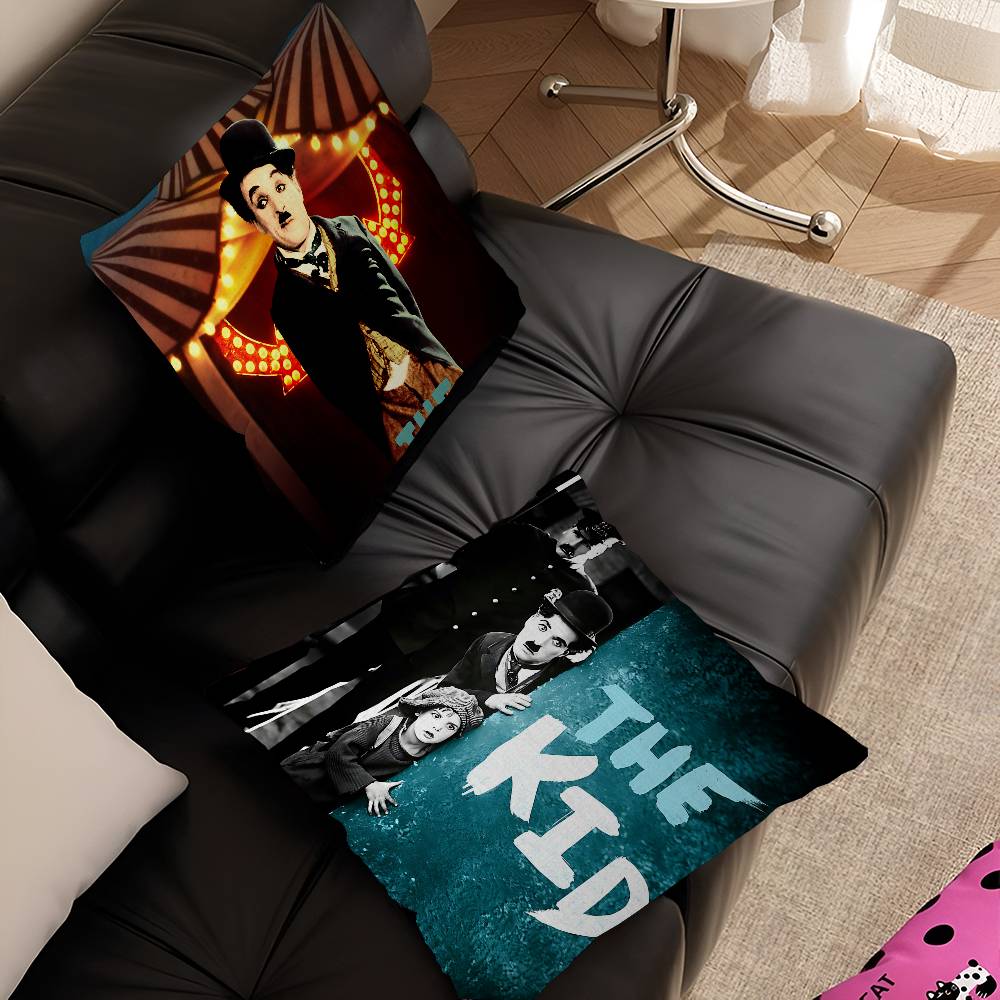 Klassische Stille Stern C-Chaplin Kissenbezug Polyester Sofakissen Dekorative Wurfkissen Heimdekoration Kissenbezug