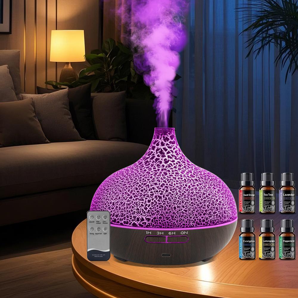 Air Humidifier & Essential Oil Diffuser Combo, Ultrasonic Cool Mist Maker for Home, Remote Control, Quiet Smell Distributor for