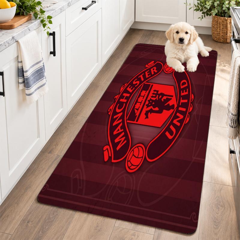Flannel Kitchen Mat Manchester United Soft Area Rug Non Slip Floor Carpet Home Decoration