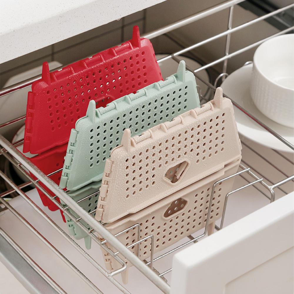 Plastic Collapsible Colander Kitchen Food Strainer for Fruit, Vegetables Foldable Drain Basket with