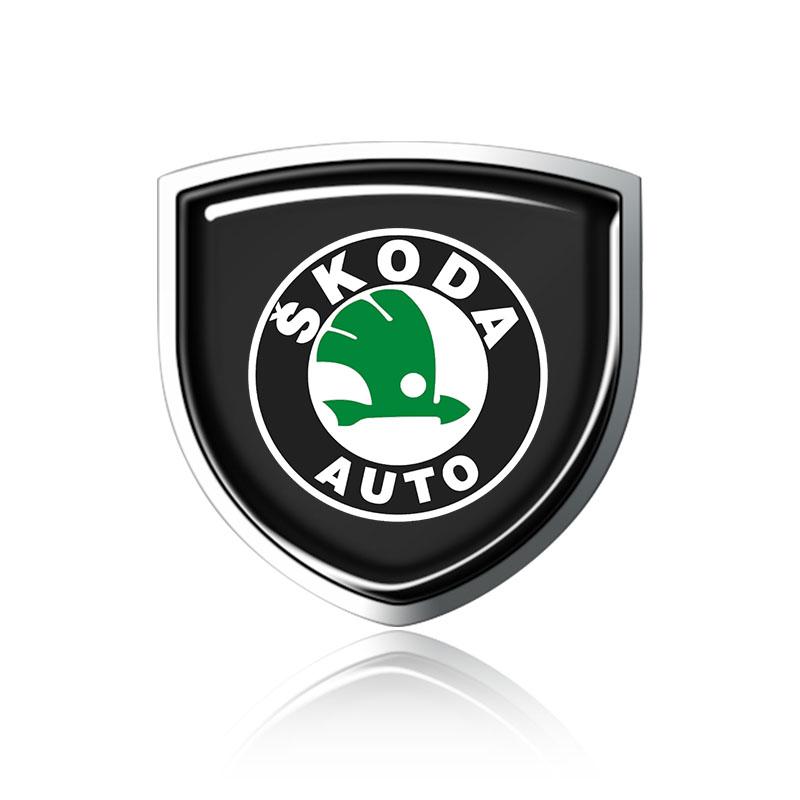1Pcs 3D Metal Auto Door Shield Emblem Car Body Badge Sticker Styling For Skoda Octavia Fabia A7 Kamiq Kapoq Kodiaq Rapid SCALA Superb Yeti Derivati