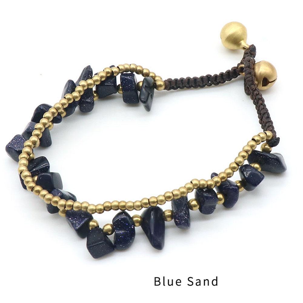 1 szt. Bransoletki z koralików z kamieni naturalnych w stylu bohemy, z kamieni kruszonych, dla kobiet i mężczyzn, do noszenia na co dzień, biżuteria, prezenty na święta, 18-18,5 cm