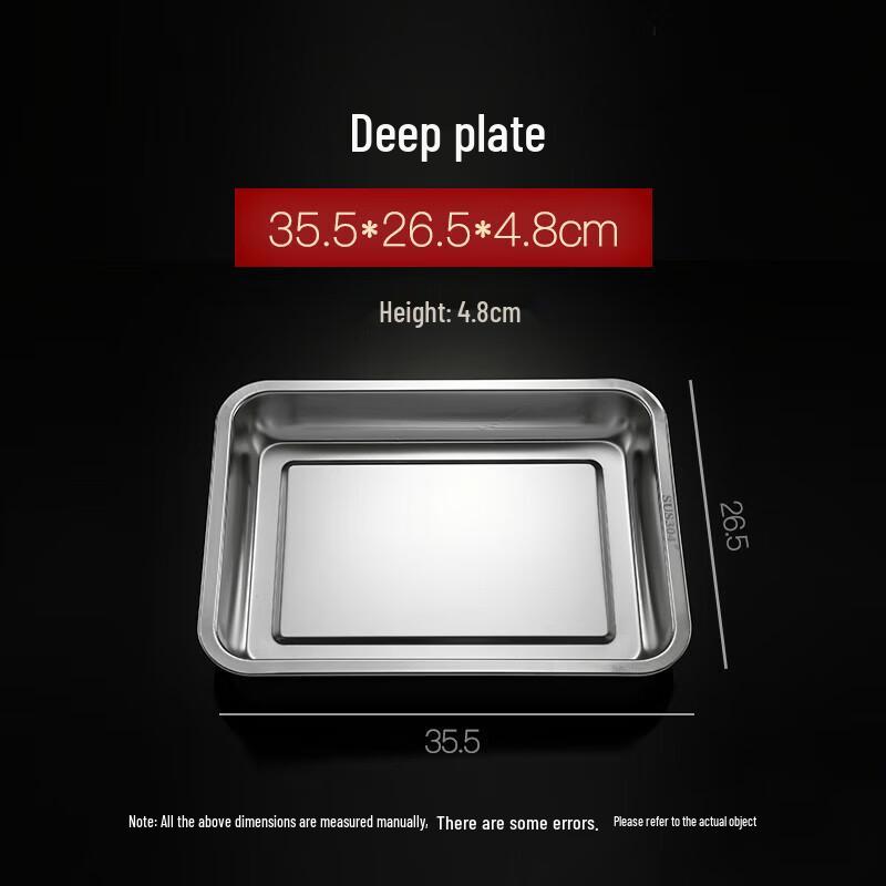 Stainless Steel Multi-purpose Rectangular Serving Tray