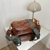 Retro Embossed Flower Leather Shoulder Bag, Classic Cylinder Crossbody Bag For Women  Daily Use Party Work Gifts