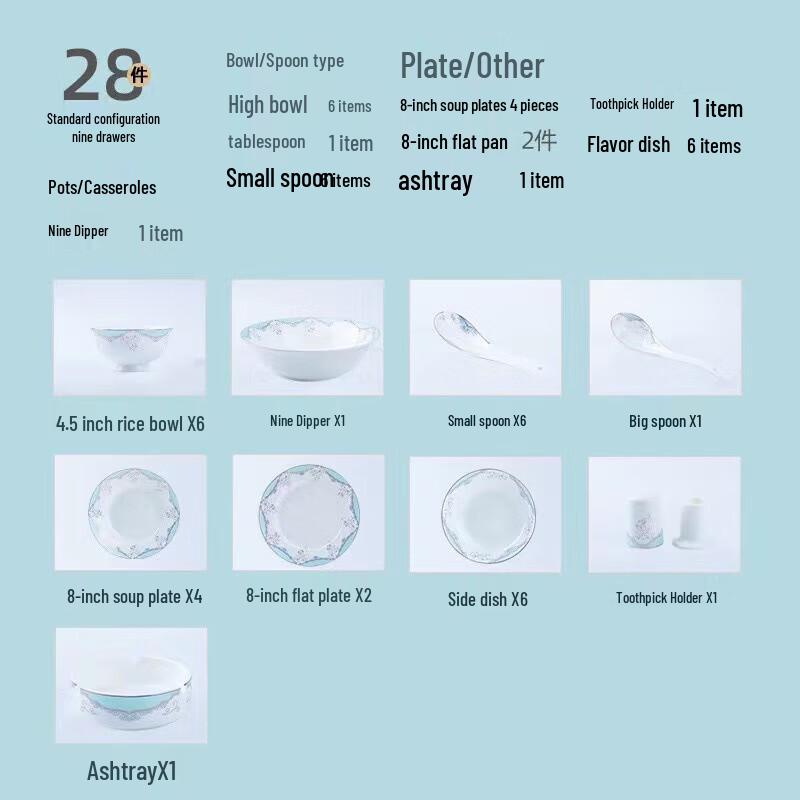 Jingdezhen Ceramic Dinnerware Set