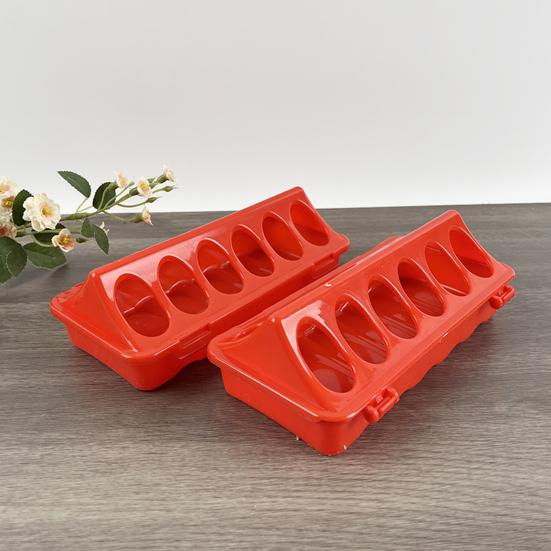 2Pcs Baby Chick Feeders Poultry Feeders with Lid Easy To Clean Anti-Spill No Waste Chicken Feeders for Baby Birds Small Poultry