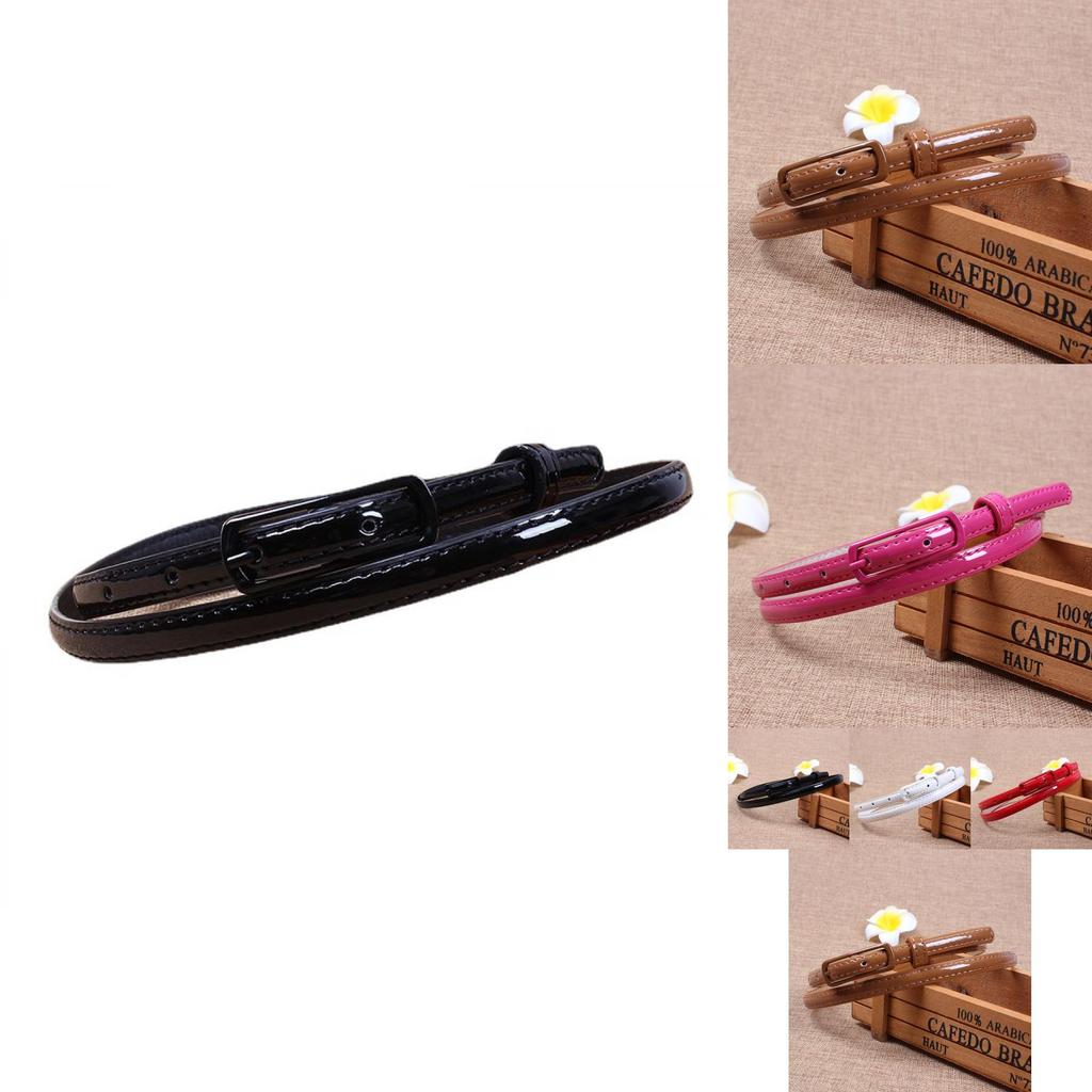 Stylish Women's Candy Color Thin Belt With Elegant Pin Buckle For Fashionable Outfits