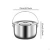 Camping Pot Cooking Cookware with Handle and Lid for Kitchen,Party,Commercial