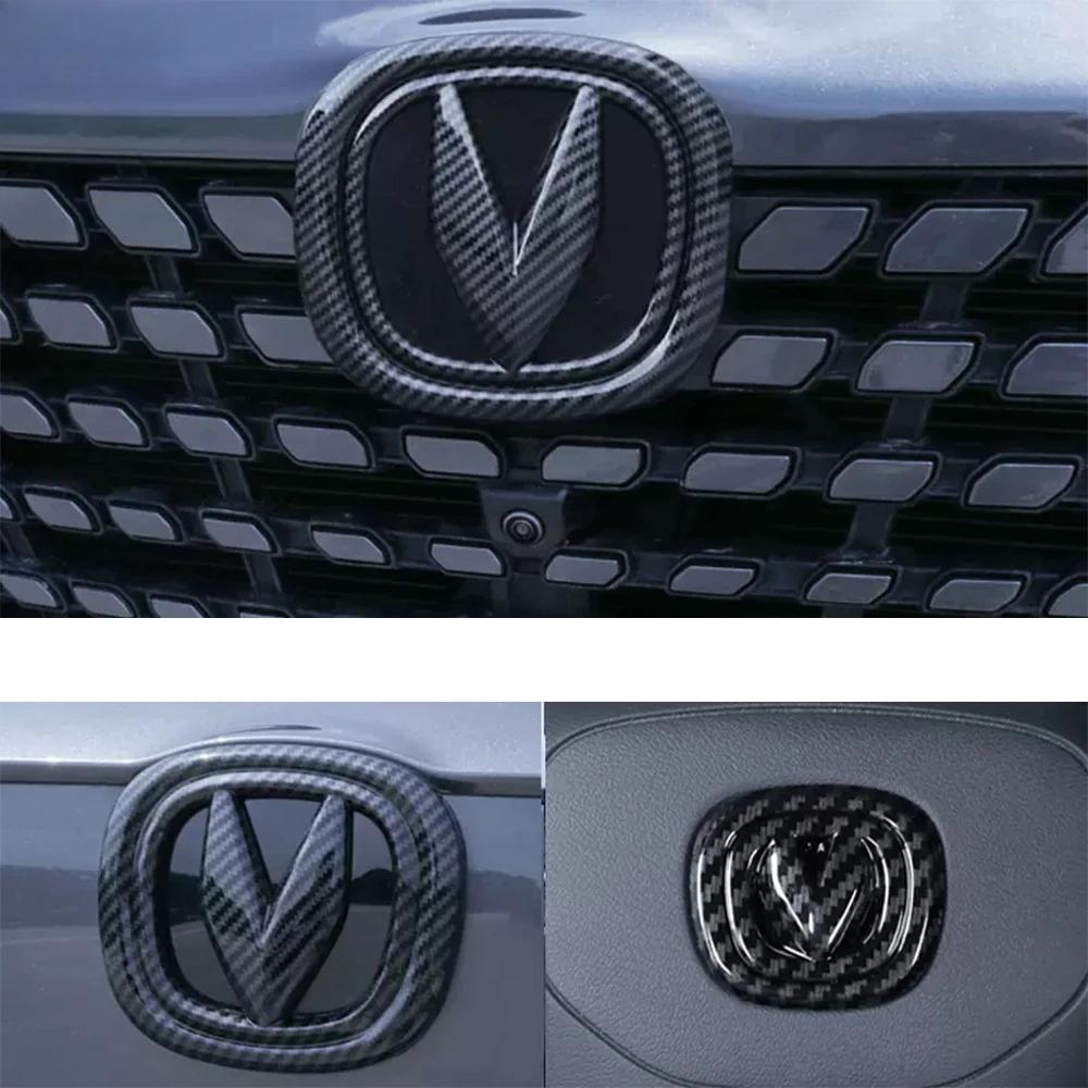 For Changan UNIT UNI-T Accessories 2023-2024 Car Steering Wheel Logo Front Rear Logo Sticker Decor Cover Trim Anti Scratch