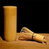 Qingyun LEE 100-Stem Bamboo Chasen (Tea Ceremony Utensils) for Outdoor Tea Ceremony, Straightening, Whisking, Powder, and More, Bamboo Color