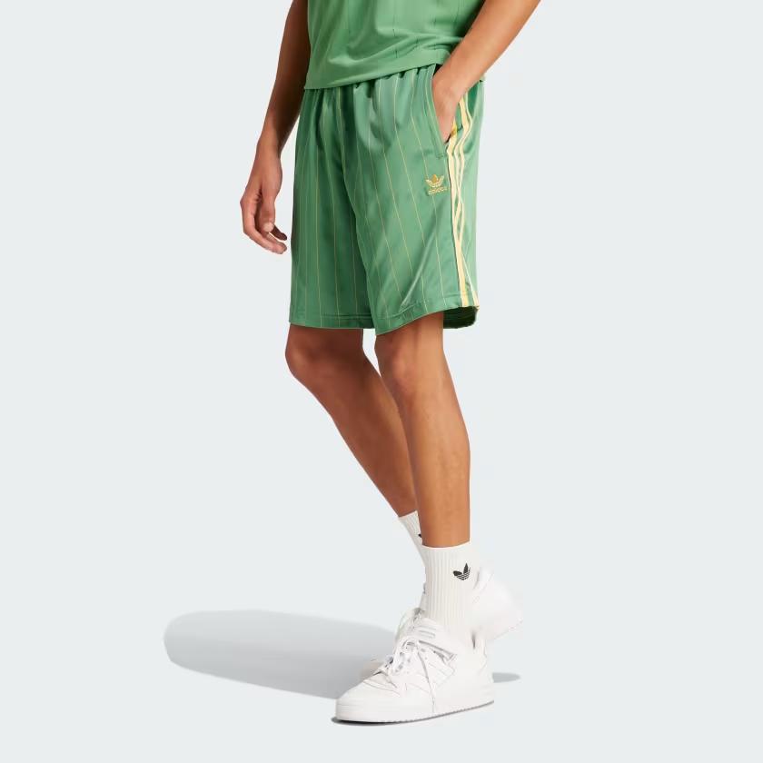 adidas Originals Pantaloncini da Corsa a Righe Sprinter Uomo Verde IR9389