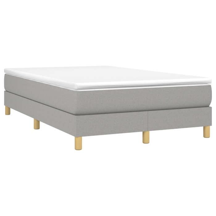 Maison Exclusive - Sommier à lattes de lit et matelas gris clair 120x190 cm tissu