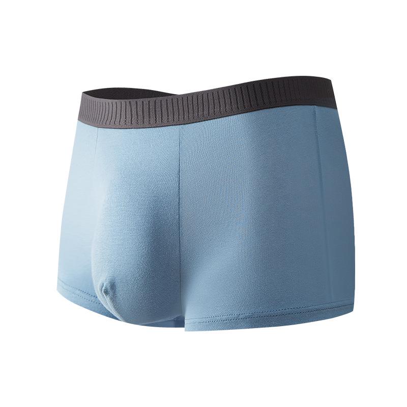 Men's Pure Cotton Graphene Antibacterial Boxer Briefs - Mid-Waist, Comfortable, Breathable, High Elasticity.