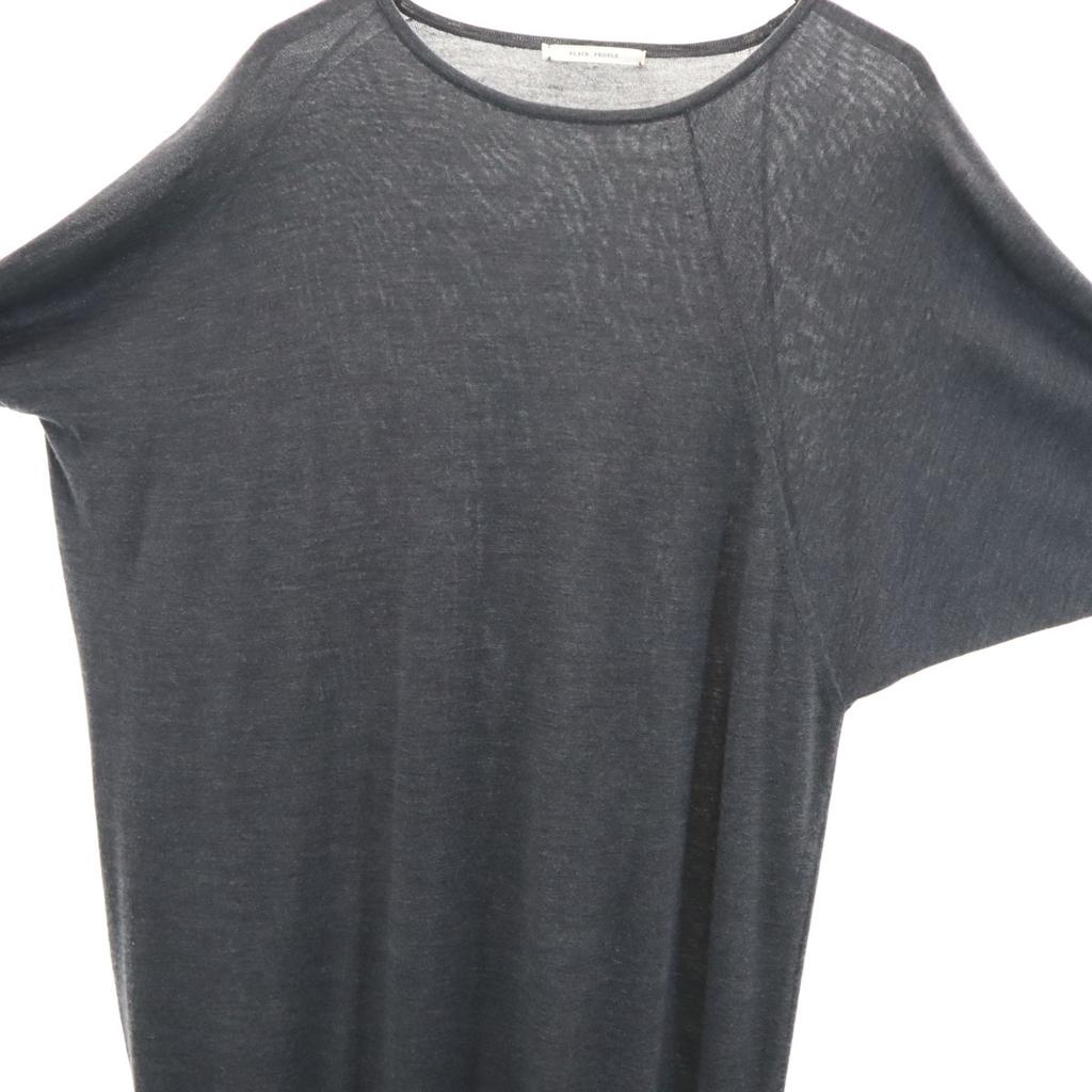 PLAIN PEOPLE 100% Wolle Langarm Strick Langes Kleid 3 grau Damen Gebraucht