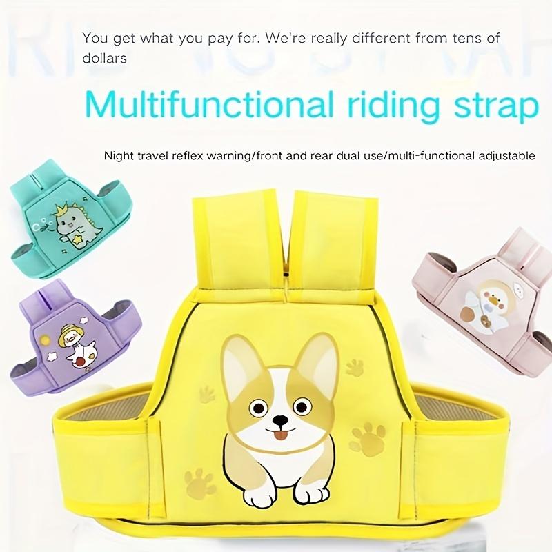 Child Cartoon Motorcycle Safety Harness Electric Bike Safety Belt Safety Strap Seats Belt Electric Vehicle Safety Gift