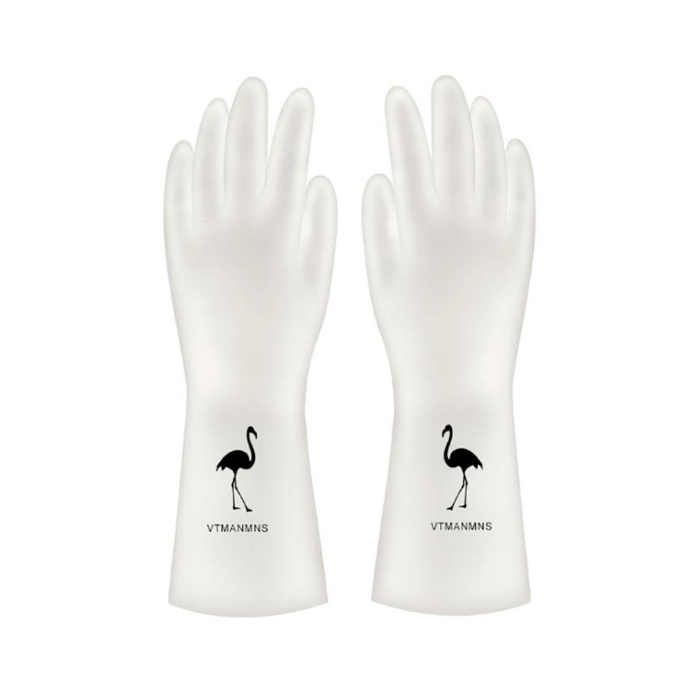 

Silicone world 1 Pairs waterproof rubber latex dish washing gloves kitchen durable cleaning housework chores dishwashing tools S