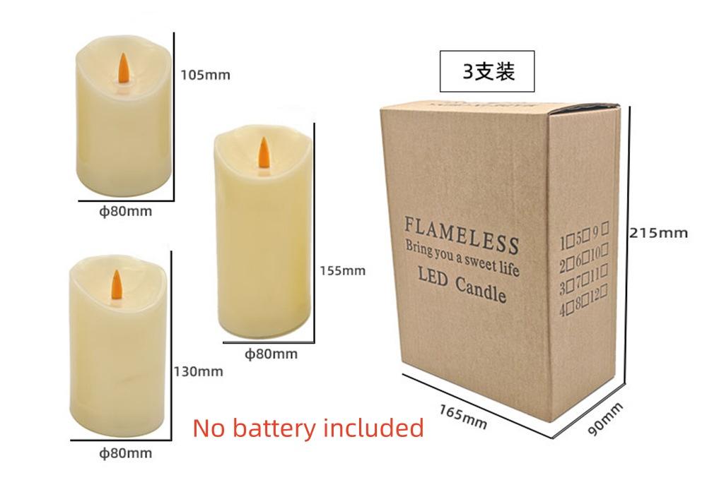 

The corn wick of the electronic candle lamp can flash four brightness levels of electronic candles