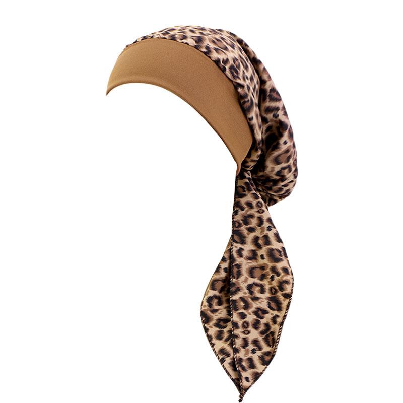 Ethnic Style Strap Headscarf Cap, Elastic Wide-Edge Streamer Headband Chemotherapy Cap Home Hat Jdt-329C