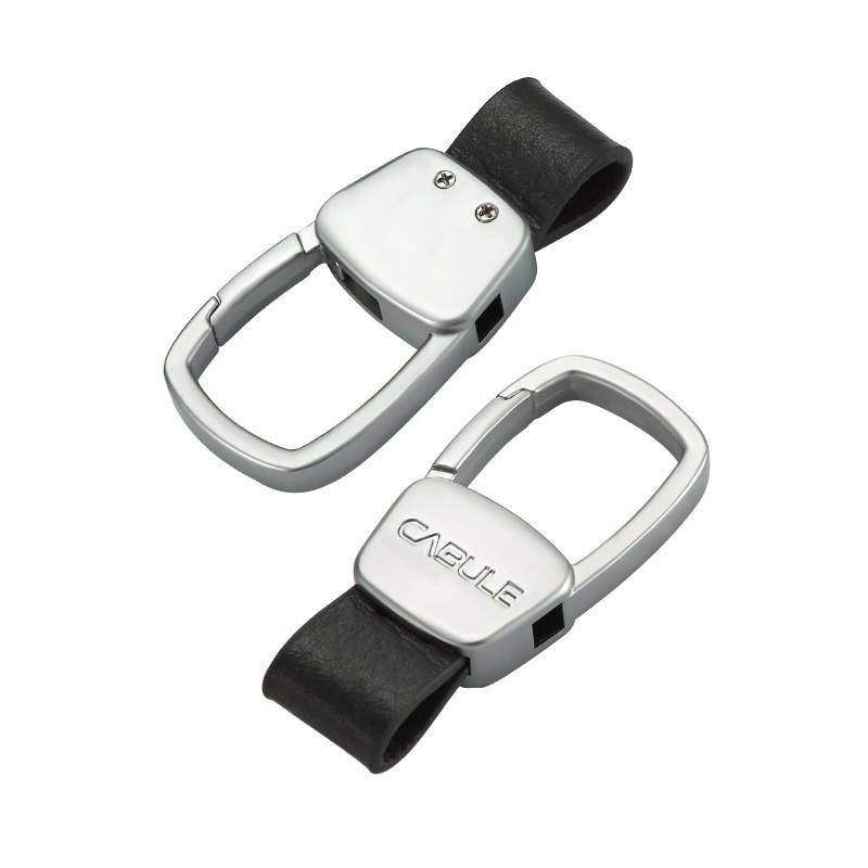 Cabrón Genuine Leather Universal Car Keychain - Fits All Key Bags with High-End Square Buckle