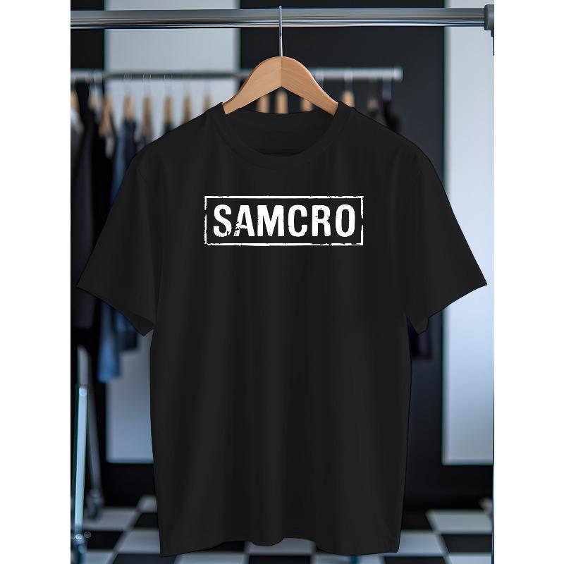 

European Size SAMCRO Plus-size Men s Loose-fitting Printed T-shirt.Round-neck Short-sleeved Men s T-shirt.Essential Clothing for Men During Basketball S чёрный