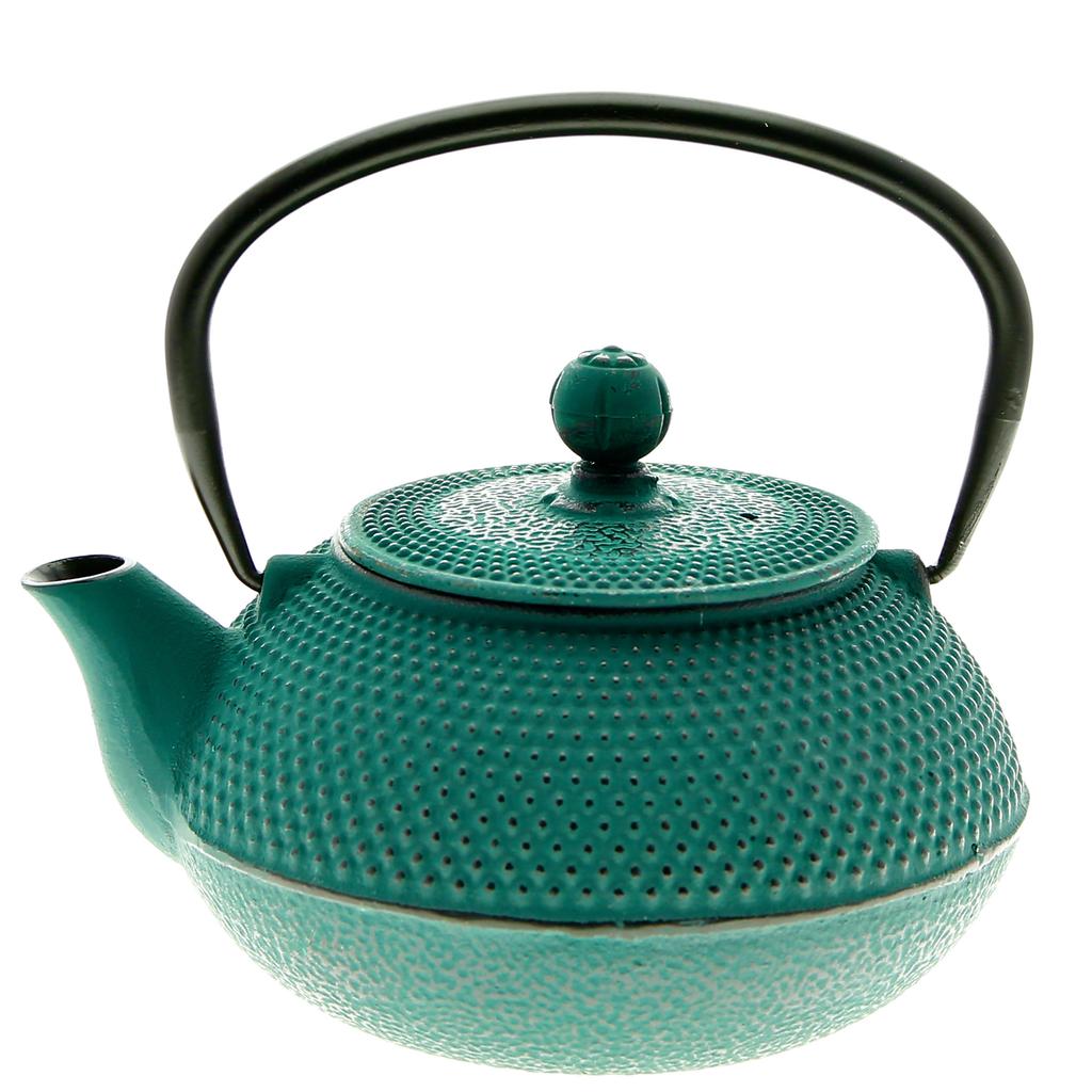 0.8L CAST IRON KETTLE 2x CUPS TEAPOT WITH HERB STRAINER