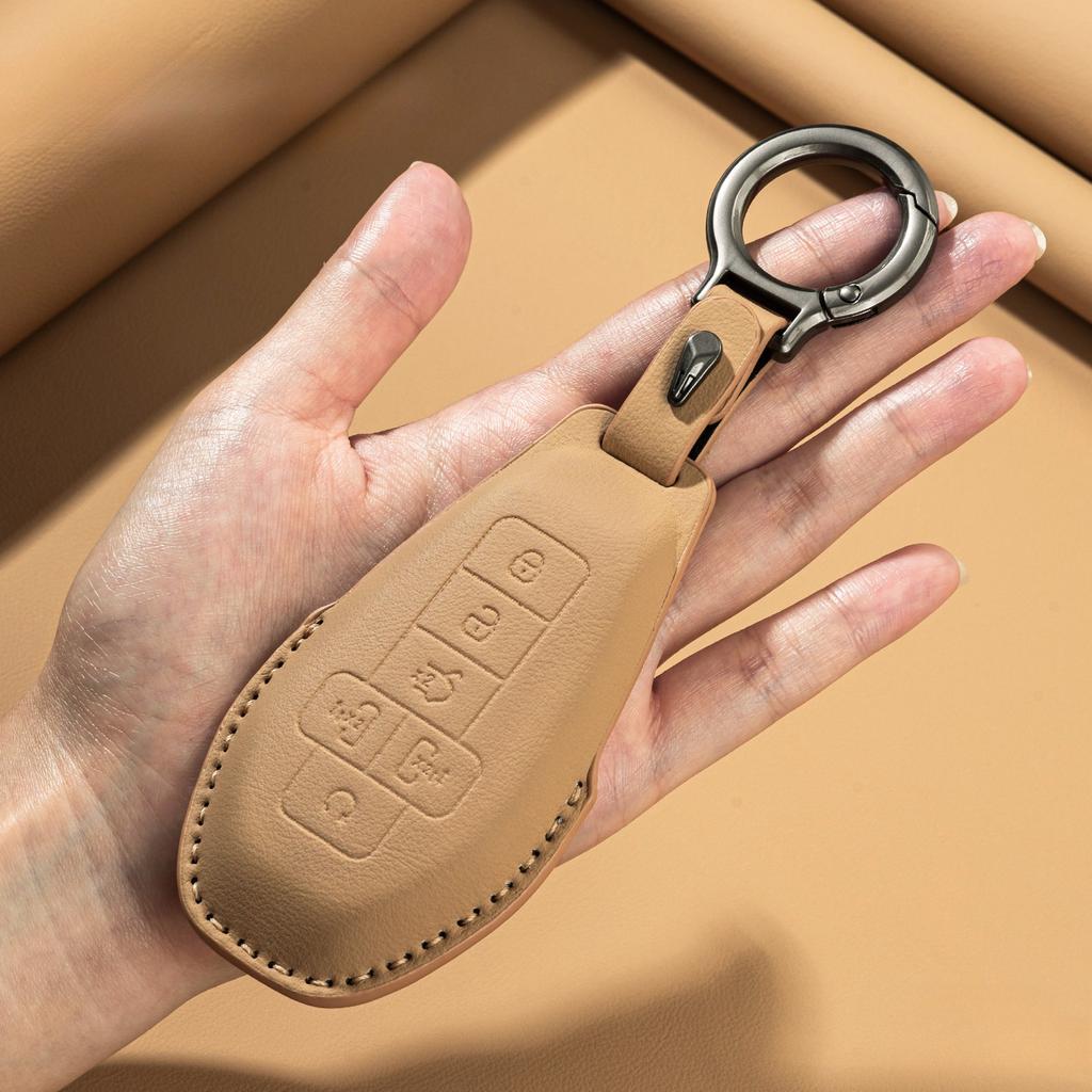 Original Color Car Key Case Cover For DENZA DM N7 N8 D9 EV Anti-Scratch Car Remote Key Protection Shell Car Interior Accessories