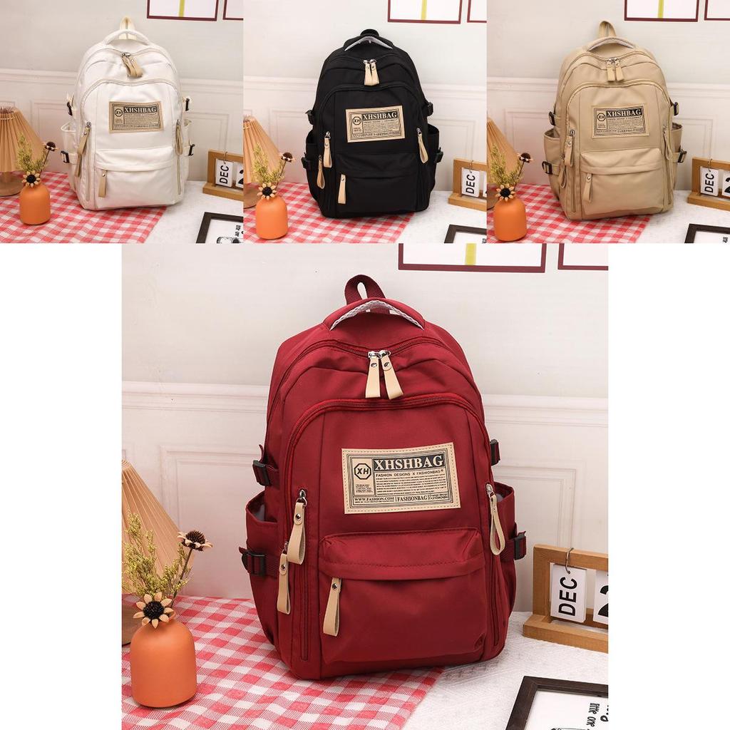 Stylish Nylon School Backpack For High School And College Students With Lightweight Design