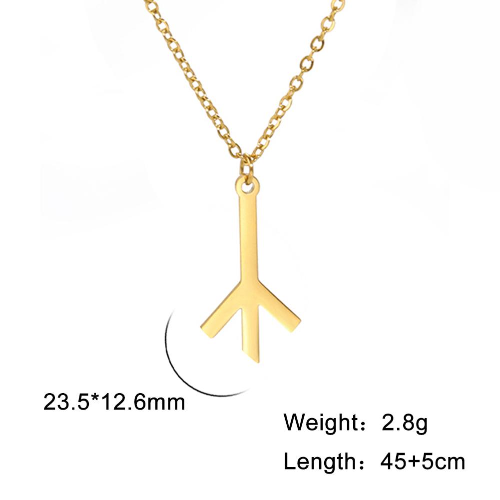 

Dawapara Rune Amulet Necklace Stainless Steel Viking Runes for Love and Peace Small Charms Pendant