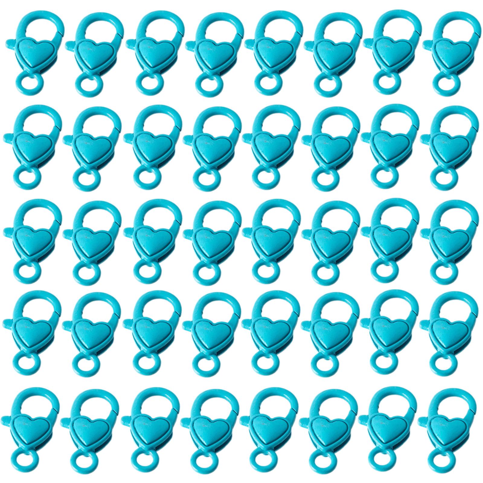 

40 Pieces Love Heart Shaped Lobster Claw Clasps Fashion Accessory for Keychains Necklaces Bracelets Jewelry Projects 6