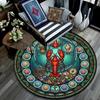 Oceanic Glass Round Area Rug Under Office Chairs Bedroom Living Room Home Decor
