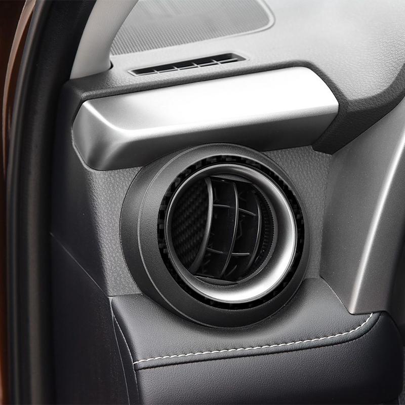 Black For Toyota RAV4 2013-2015 Car Interior Button Panel Decoration Protection Carbon Fiber Sticker Auto Styling Accessories