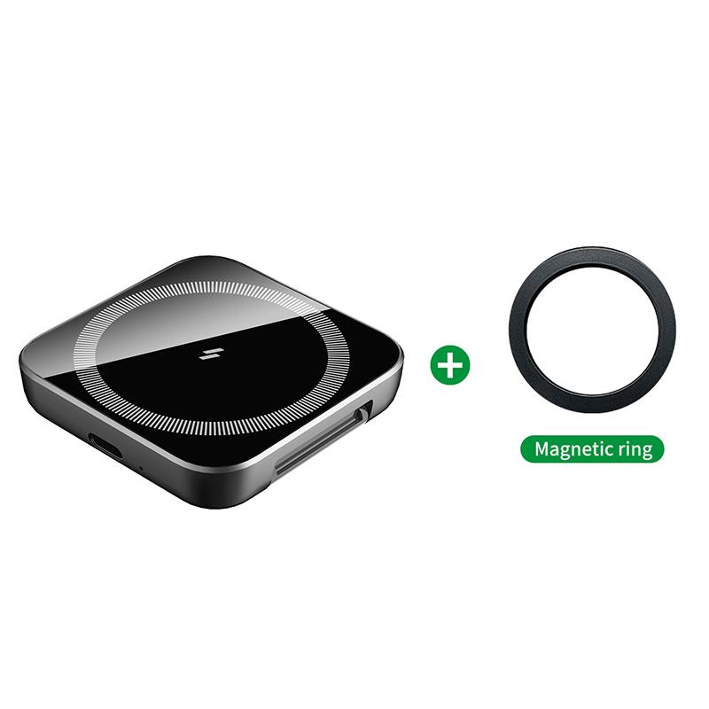 

2 в 1 беспроводное зарядное устройство для Magsafe 15 Вт быстрая зарядка для iPhone 16 Pro Max зарядное устройство для часов портативная магнитная зарядная пластина