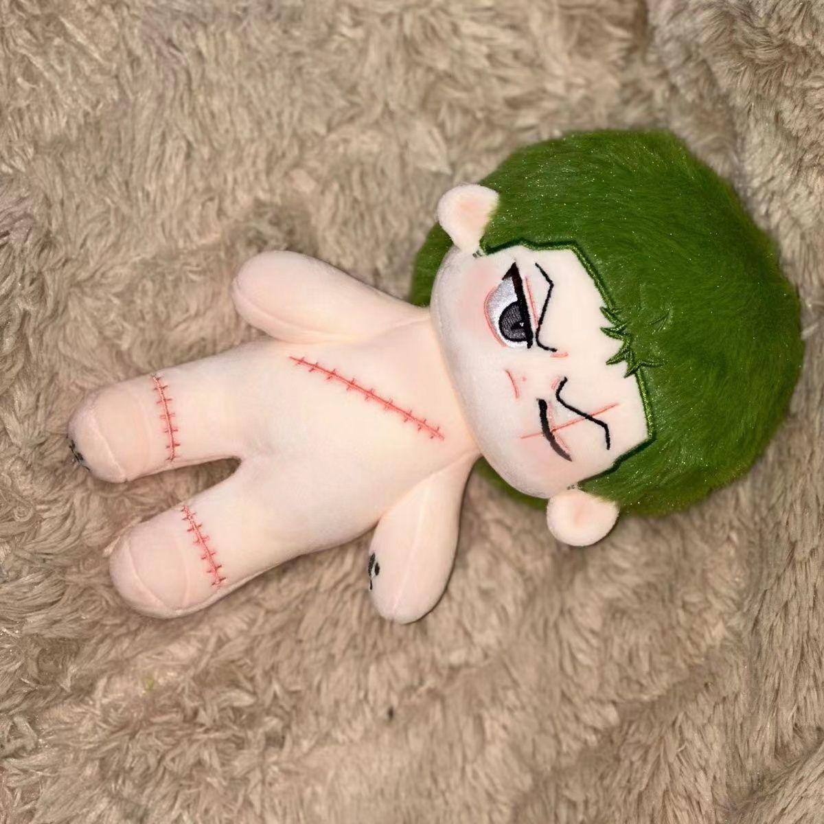Handsome Swordsman Zoro Cotton Stuffed Dolls Kawaii Pirate Hunter Roronoa Zoro Collectible Toys for Children Adults Anime Gift no skeleton