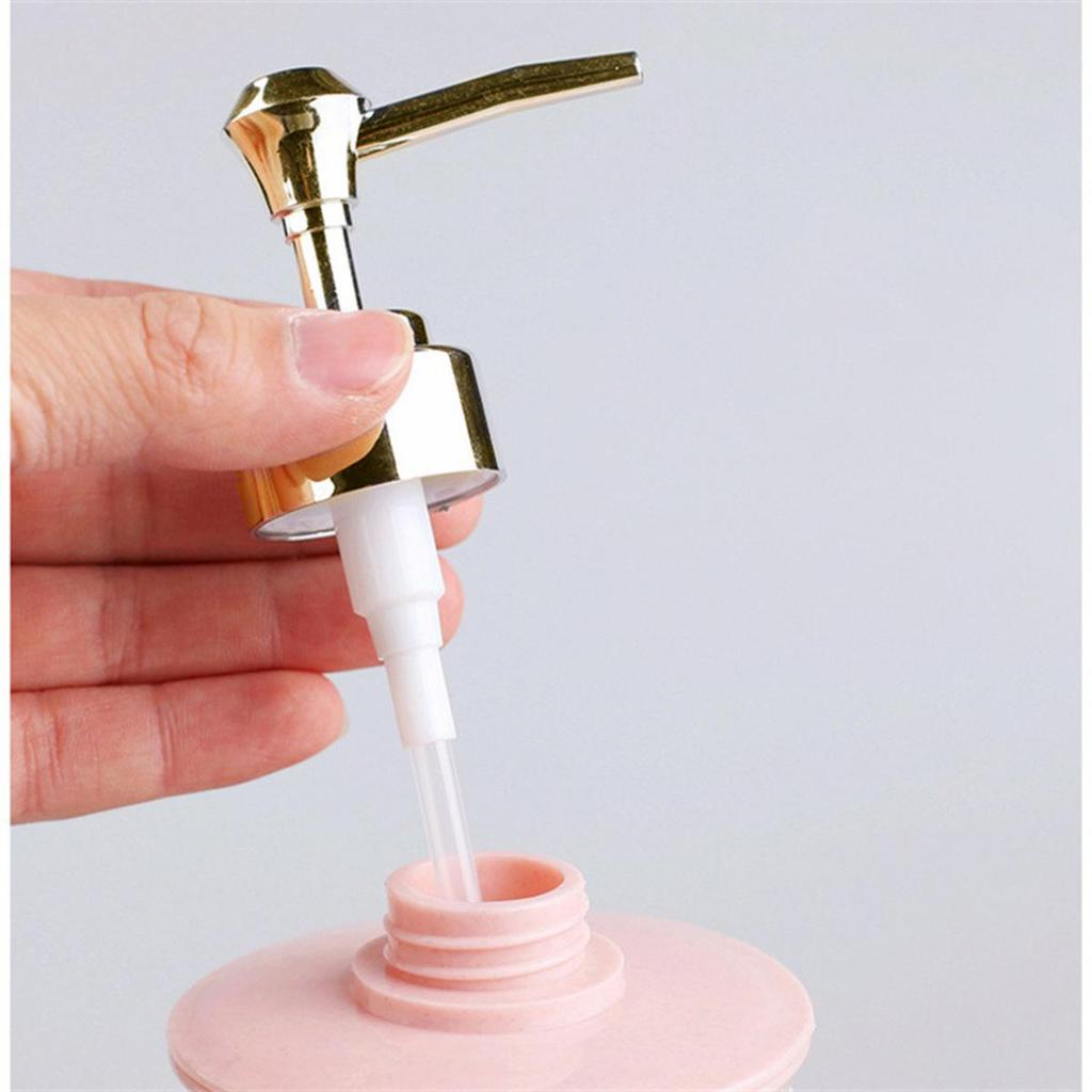 Stained Carved Empty Pump Refillable Bathroom Shampoo Shower Gel Bottles Dispenser Liquid Soap Dispenser Bath Gel Press