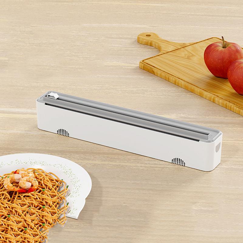 Plastic Wrap Cutter Baking Tin Foil Cutting Box Household Two-way Sliding Magnetic Suction Wall Mounted Storage Rack Storage Box