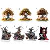 Yousheng Halloween Acryl Tischschild 2D Acryl Geist Kürbis Baum Hexe Plakette für Zuhause Büro Schreibtisch Etagere Deko