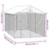 VidaXL Outdoor Dog Kennel with Silver Roof 3x3x2.5 M 3190486