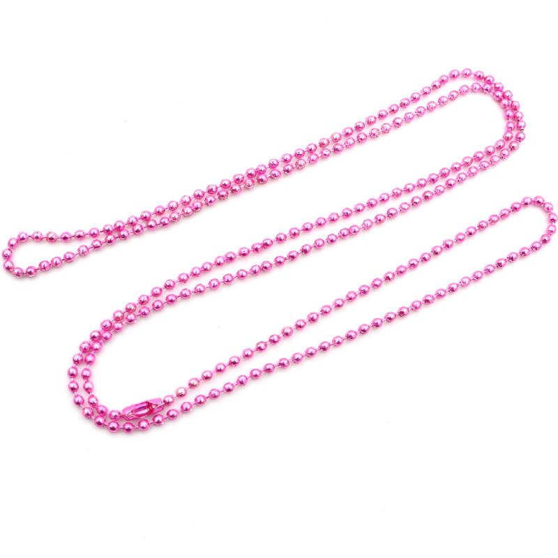 5pcs 1.5 2.0 2.4mm Length 65cm Gold Bronze Silver Colors Plated Ball Beads Chain Necklace Bead Connector For Charms Base Tray