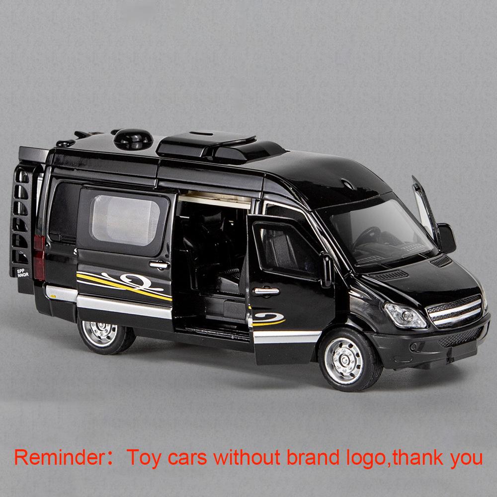 1:32 Sprinter Ambulance Alloy Diecast Models Toys Car Sound Light Pull Back 5 Doors Opened Miniature Vehices Kids Birthday Gifts