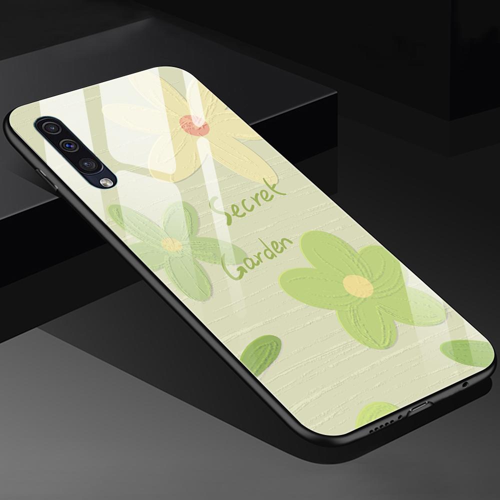 Flowers And Plants Case For Samsung Galaxy A71 A72 A70 A73 A53 A13 5g A03 A22 A21s A03 Core A42 A52 Glass Cover Coque Capa