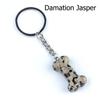 1Pc Reiki Healing Natural Stone Keychain Key Finder Bone Shape Crystal Gemstone Pendant Key Chain for Decor Phones, Bag, Halloween Gifts 20×34 Mm