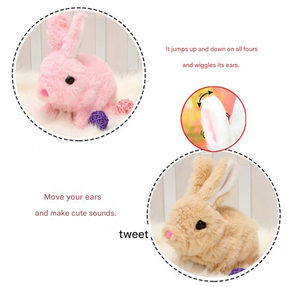 One Cute (Sound & Jump) Rabbit Doll (2AA Batteries)