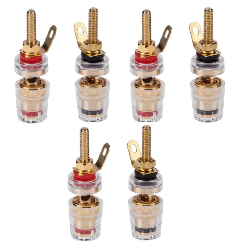 2-20Pcs Brass Crystal Binding Post for Thread Audio Speaker Amplifier Banana Plug 4mm Jack Terminals Connector Easy installat