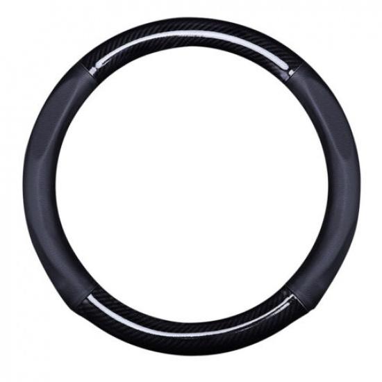 Carbon Fiber Universal Car Steering Wheel Cover For 37- 38CM/14.57‘’-15  M Size