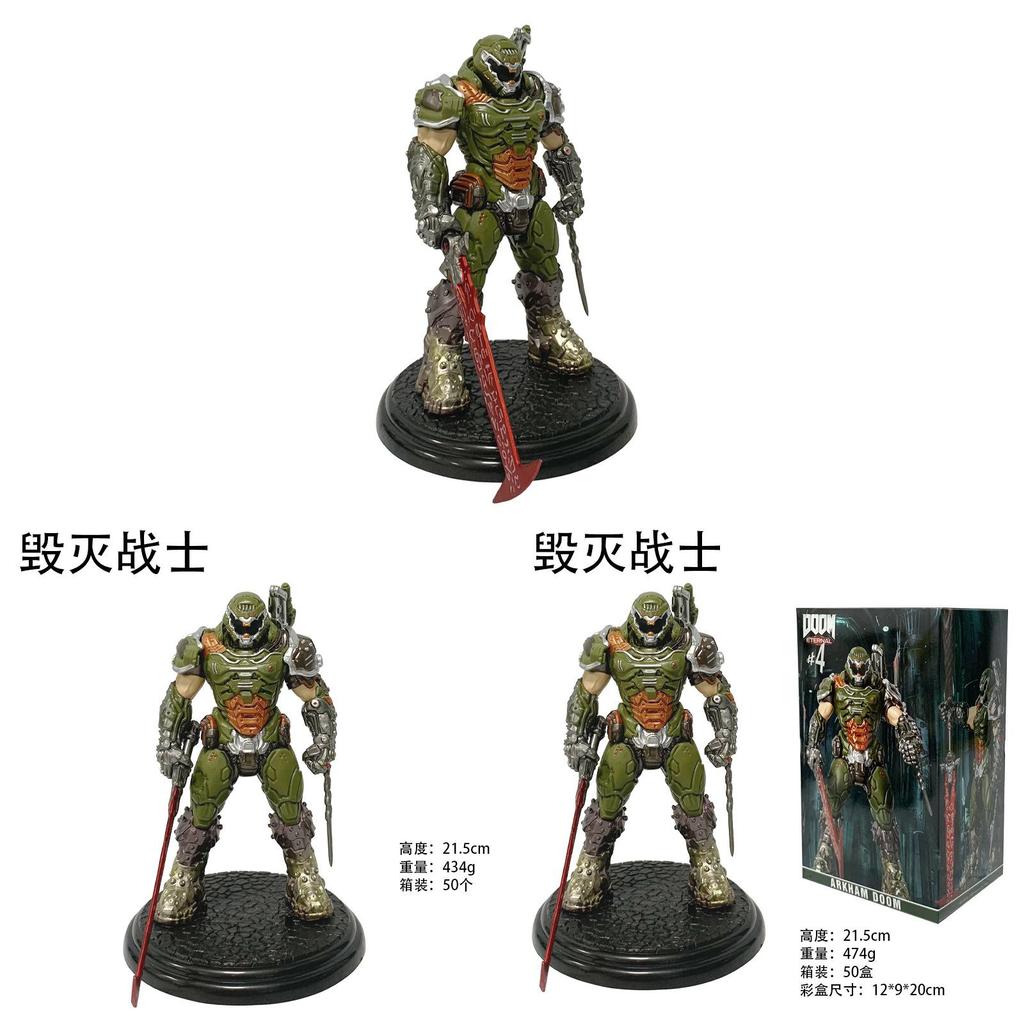 Doom Eternal Demon Hunter Pvc Desk Ornament With Collectible Design For Gaming Fans