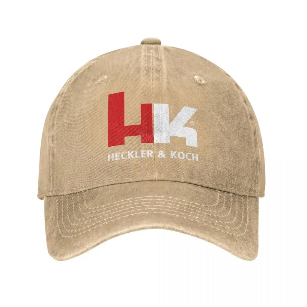 Casquette de Baseball Vintage Heckler Koch HK pour Hommes Femmes Denim Usé Lavé Snapback Chapeau Entraînements Chapeaux Souples Non Structurés Casquette