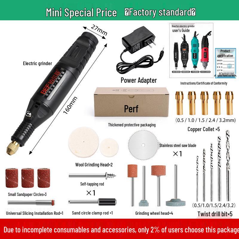 Compact Multi-Function Electric Grinder for Jade Carving and Handheld Polishing