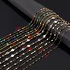 1Meter Colorful Enamel Heart Leaf Bead Chain Stainless Steel Gold Color Chain for DIY Clothing Jewelry Making Necklace Bracelet